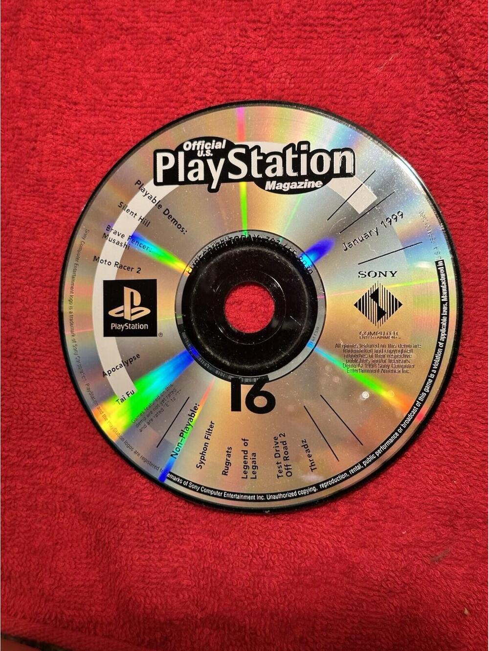 Official PlayStation Magazine Demo Disc # 16 January 1999 (Used, Disc Only)